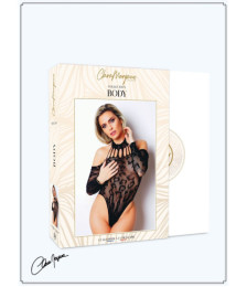 Body résille noire manches longues - Le Numéro 5 - Collection Body 
